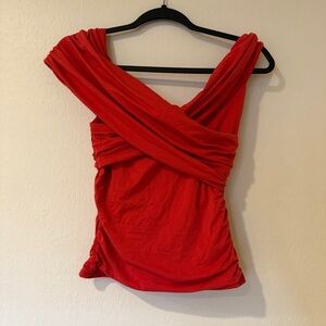 Abercrombie & Fitch Vibrant Red Top